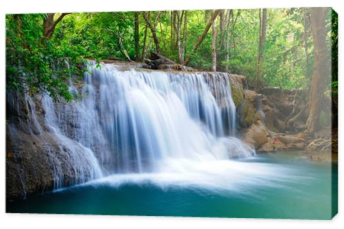 Deep forest Waterfall in Kanchanaburi, Thailand