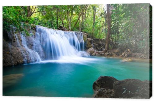 Deep forest Waterfall in Kanchanaburi, Thailand