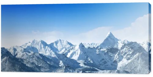 High mountains under snow