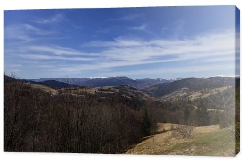 Scenic view of blue sky and mountains at daytime 