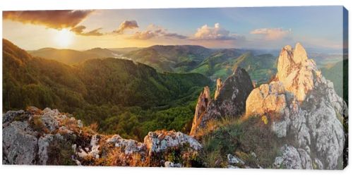 Rocky moutain at sunset
