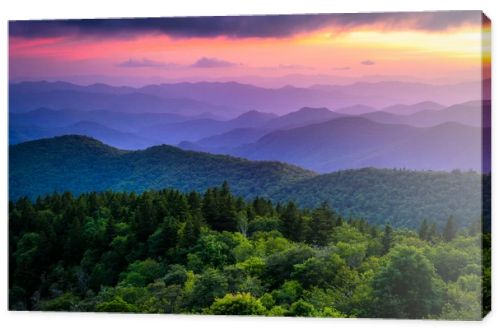 Sunset from Cowee Mountains Overlook, on the Blue Ridge Parkway 