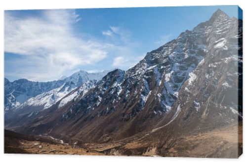 landscape with snowy mountains 