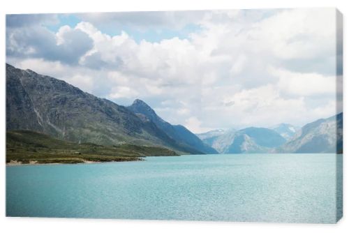 magnificent landscape with Gjende lake, Besseggen ridge, Jotunheimen National Park, Norway