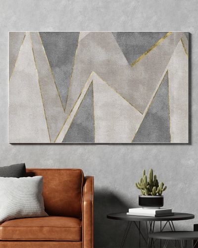 Modern abstract art background. The fashion of modern art wall, orange, gray