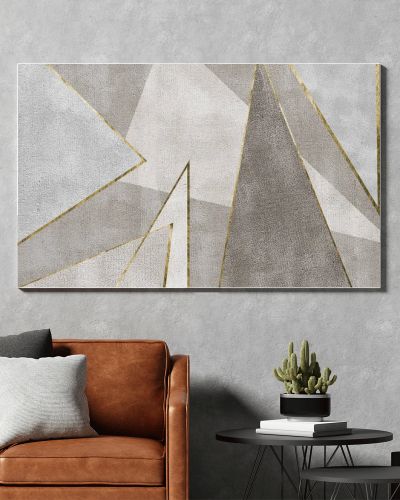 Modern abstract art background. The fashion of modern art wall, orange, gray