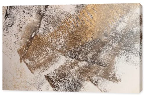 Brown, gold, bronze, beige art Abstract grunge ink painting texture grain dot blot. Monotype dirty scratch stain background.