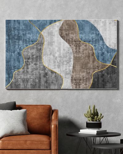 Abstract art painting. Geometric background, modern retro. Golden contemporary art. Print, Wallpaper, Poster, Card, Rug, Hanging, Printing