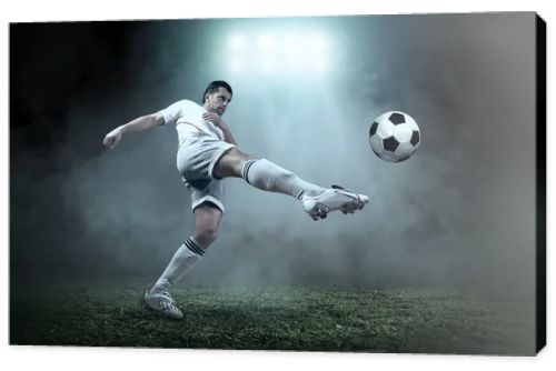 Soccer player with ball