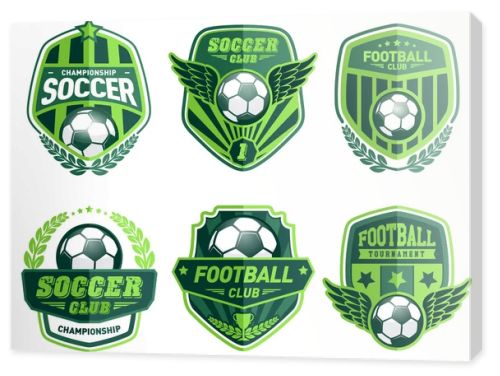 Set of Soccer Football Crests and Logo Emblem Designs