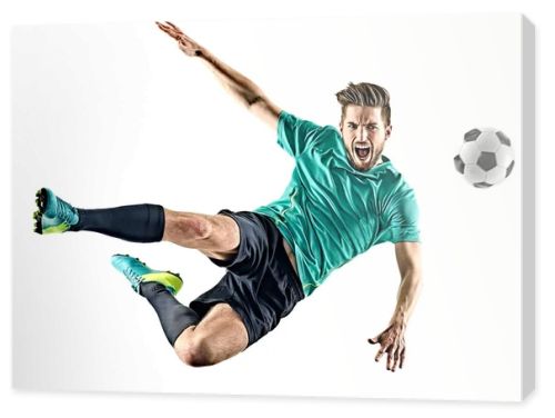 soccer player man isolated