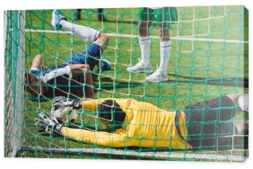 soccer players at pitch