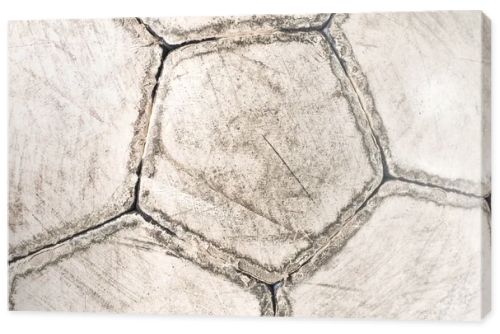 Old used soccer ball close-up