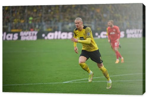 GERMANY, DORTMUND - APRIL 2, 2022: Erling Haaland. The match of Bundesliga Borussia Dortmund vs RB Leipzig at Signal Iduna Park