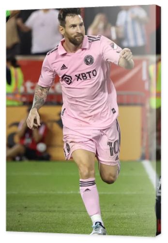 2023 MLS Regular Season: NY Red Bulls vs Inter Miami. August 26, 2023. Harrison, New Jersey, USA: Lionel Messi (Inter Miami) celebrates his goal during soccer match between NY Red Bulls and Inter Miami, valid for Major League Soccer (MLS) 