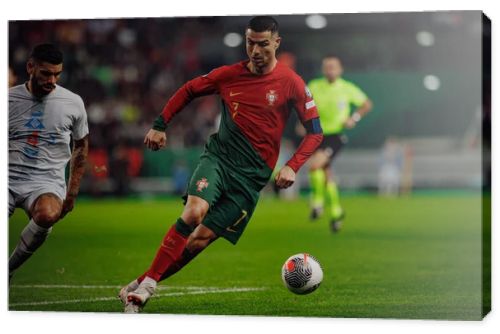 Cristiano Ronaldo  during UEFA Euro 2024 qualifying game between  national teams of Portugal and Iceland, Estadio Jose Alvalade, Lisbon, Portugal. (Maciej Rogowski)