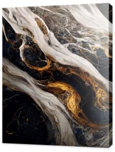 Luxury golden marble texture. Marble ink abstract art from exquisite original painting for abstract background in gold black color.Detailed Marble slab.