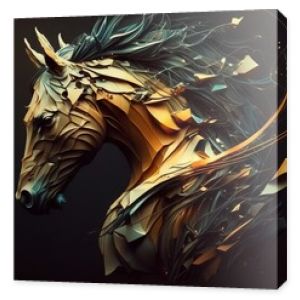 Horse abstract magical animal background with mare stallion wallpaper generative ai