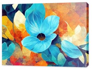 abstract watercolor background with flowers, massage spa aromatherapy beautiful calm wallpaper