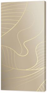 Gold lines vector art background. Abstract luxury cover design. Poster for design interior. Template for cards, flyers, banner, packaging. Premium golden illustration for luxe invite, wedding card.