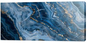 Abstract Blue and Gold Marble Texture Background