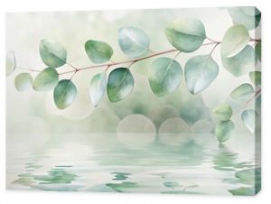 Serene Branch and Water Reflection A Calming Nature Image