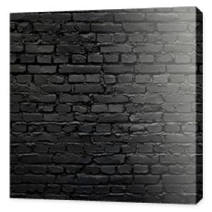 Perfect black brick wall as background or wallpaper or texture