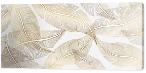 Vector abstract light illustration with golden feathers for decor, covers, backgrounds, wallpapers