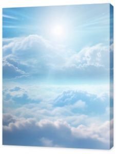Błękitne niebo obłoki i chmury Tło panoramiczne do banerów grafik Rajska przestrzeń