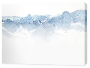 Panorama gór zimowych w regionie Kaukazu Góra Elbrus