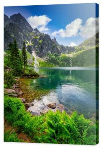 Amazing landscape of the Eye of the Sea Lake in Tatra Mountains, Poland