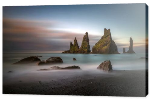 Reynisdrangar rocks sunrise