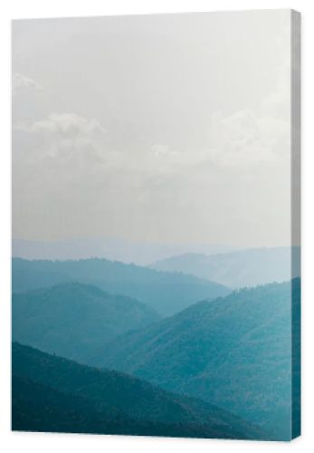 tranquil mountain valley against sky white white clouds 