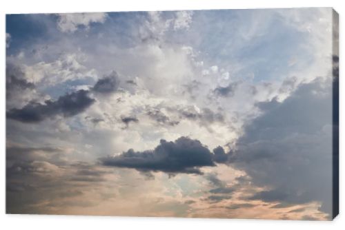 dark clouds on blue sunlight sky background