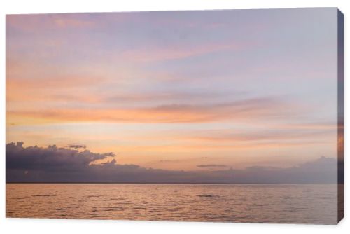 Landscape of cloudy sky and sea during sunset 