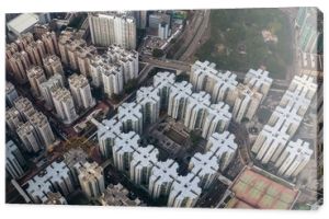 Private housing of Hong Kong from drone view