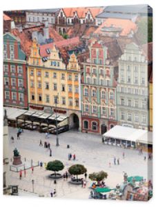 View of the city from a height, Wroclaw, Poland, Europe.