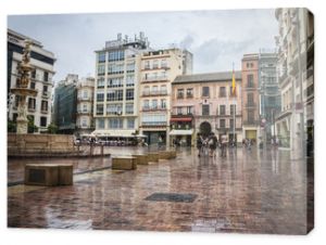 Miasto Malaga w deszczu Hiszpania