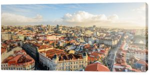 Aerial view of Porto in Portugal.