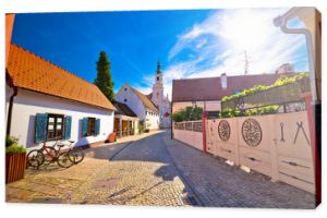 Colorful street of baroque town Varazdin view