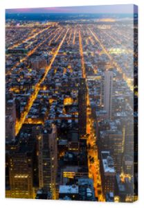 Widok z lotu ptaka na Filadelfię z ulicami miasta zbiegającymi się w kierunku krawędzi obszaru metropolitalnego