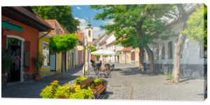 Malowniczy widok na stare miasto Szentendre Węgry w słoneczny letni dzień