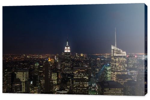 Night view of Manhattan.