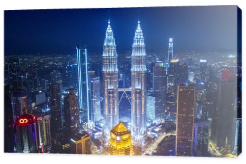 Illuminated Petronas Twin Towers