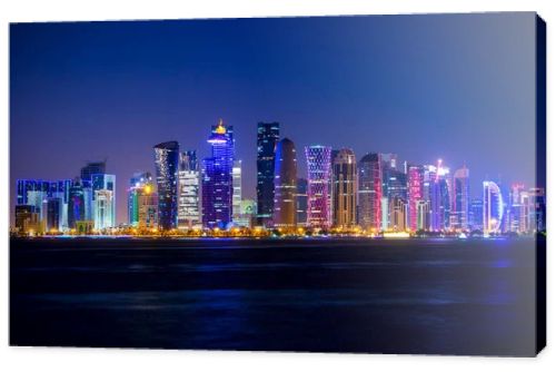 Doha Skyscrapers and Night
