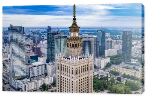 Warsaw, Poland. Aerial view of the city 