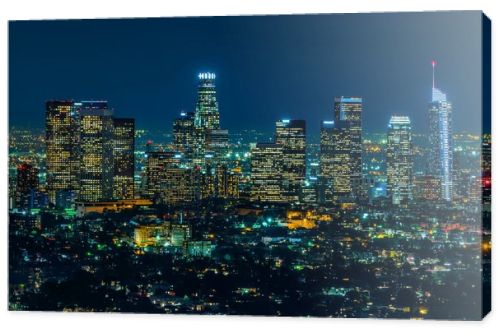 Los Angeles skyscrapers at night