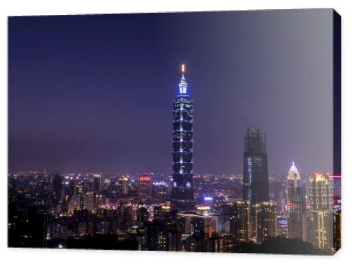 Cityscape nightlife view of Taipei 2