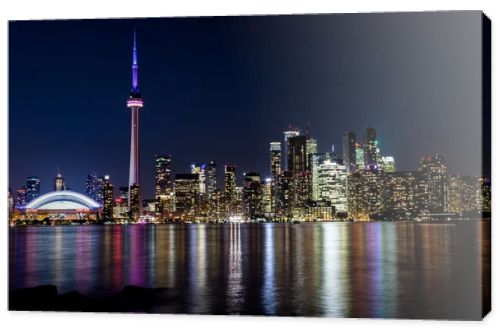 Night view of downtown Toronto, Ontario, Canada