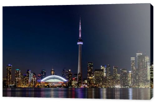 Night view of downtown Toronto, Ontario, Canada